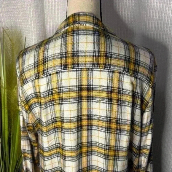 Melloday Women’s XL Flannel Super Soft Long Sleeve Button Up Plaid Top - Picture 6 of 11